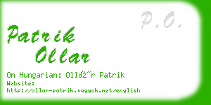 patrik ollar business card